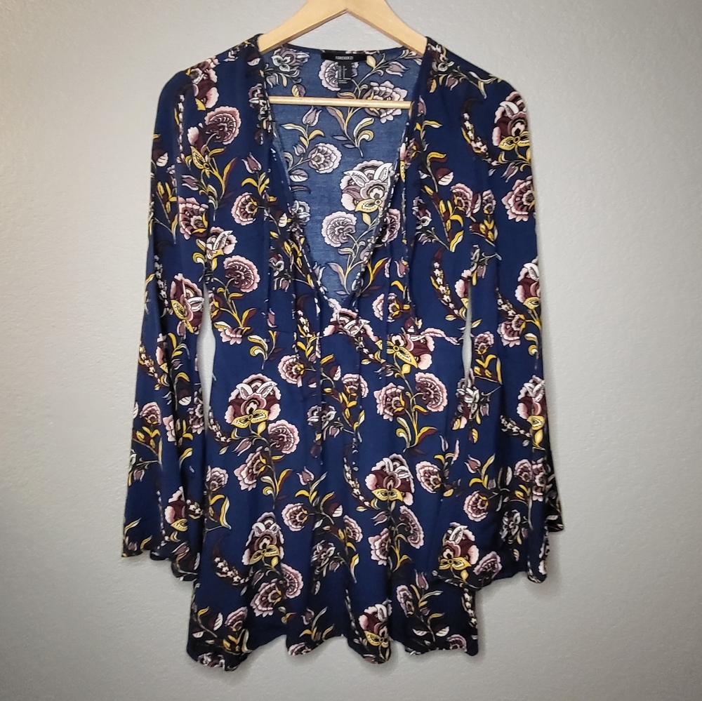 Forever 21 Bell Sleeve Mini Dress